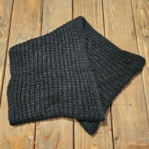 Cozy Black Knitted Scarf